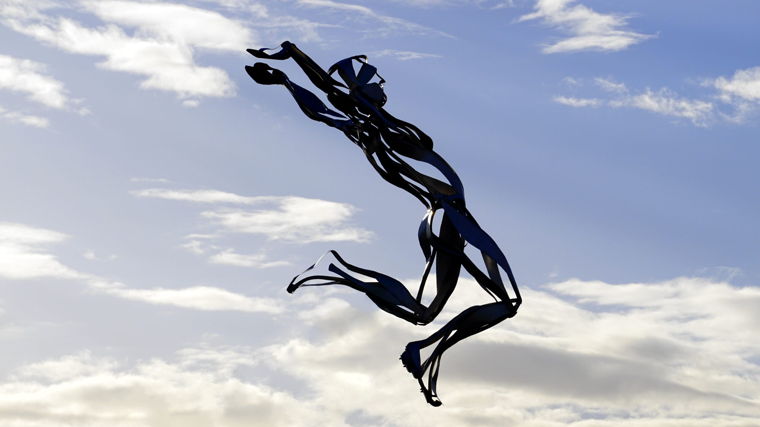 Greg Rutherford Milton Keynes 'Leaping Man' statue